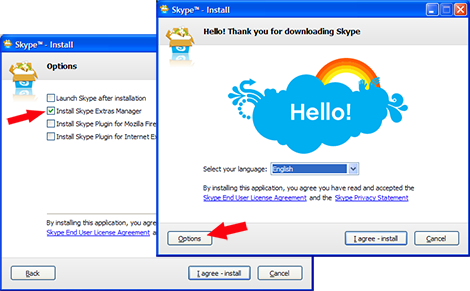 Skype extras manager installation