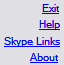 Upper menu for free skype recording program