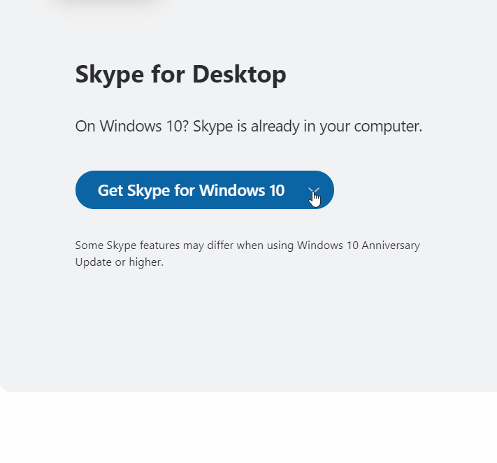 Downloading Skype for Desktop